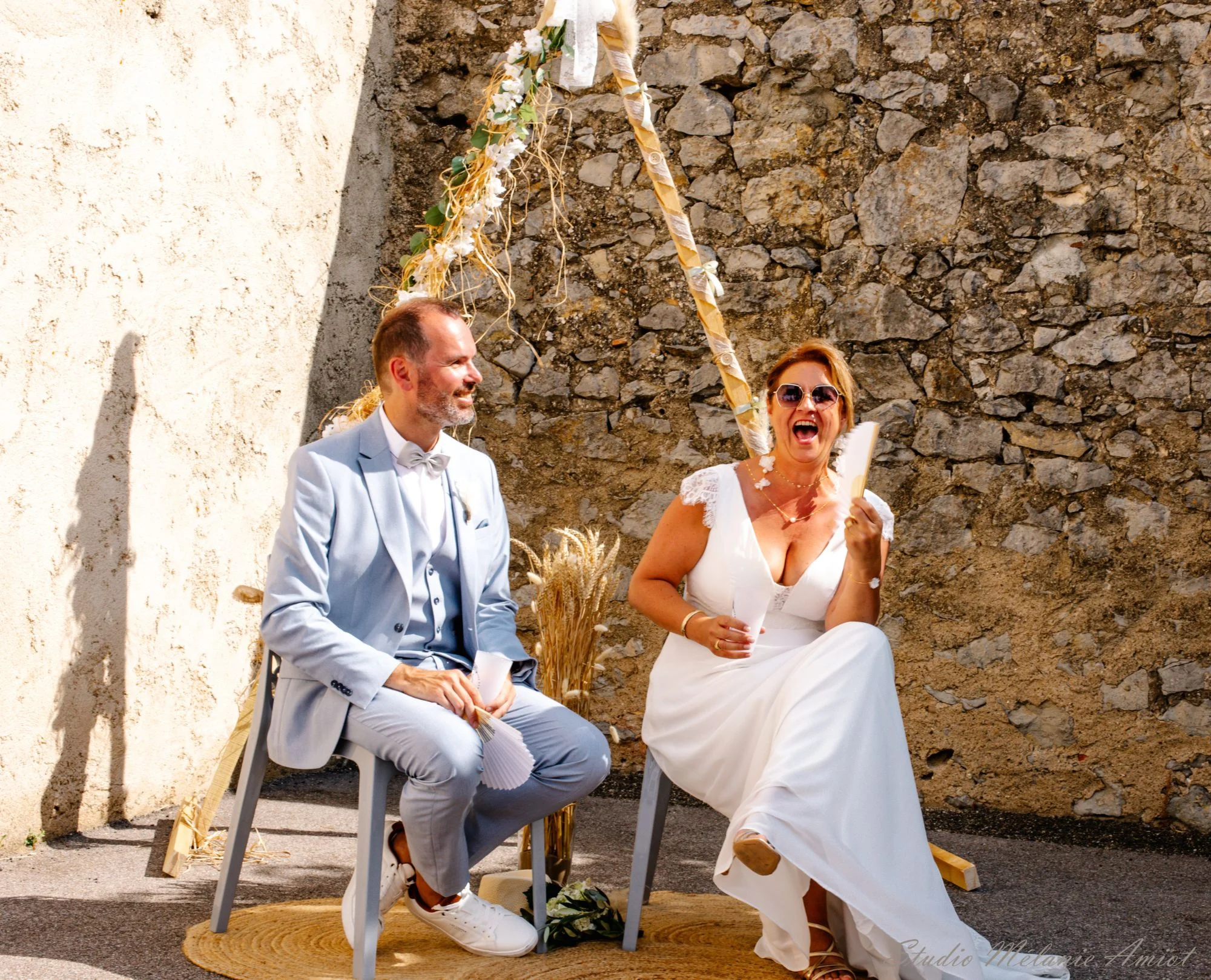 Eclat de rire pendant la cérémonie